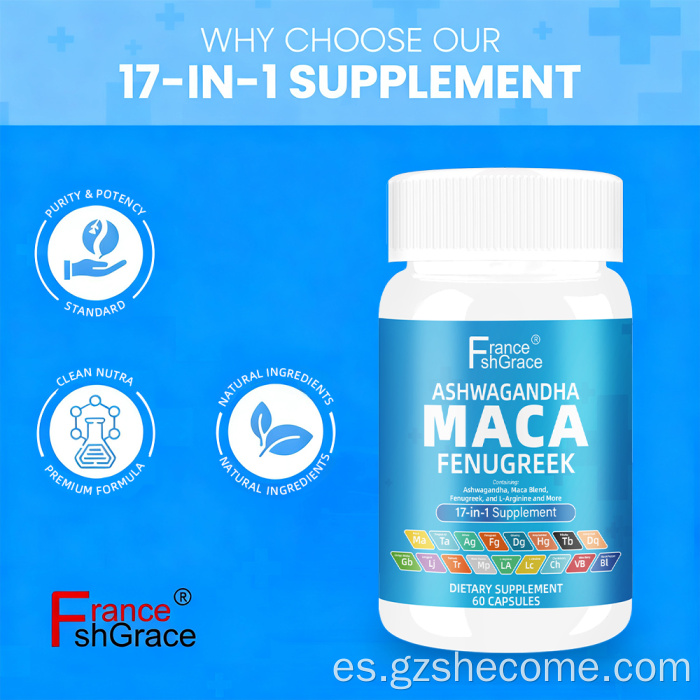 Maca apoya la salud reproductiva Cápsula de extracto de maca vegana